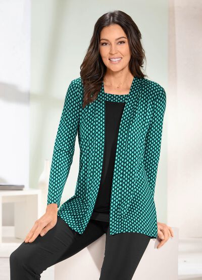 Skjorta i 2-i-1-look 