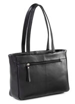 Laurina, väska, dam, tillverkad av läder SVART