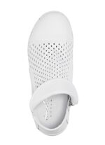 Andrea Conti bootie gjord av luftigt perforerat nappal&auml;der VIT