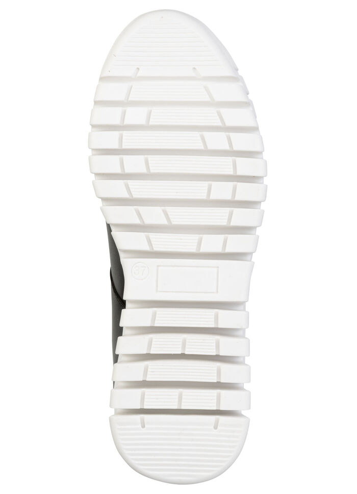 ELENA EDEN, snygga damsneakers, vidd G, med uttagbar fotbädd SCHWARZ-ALTSILBER