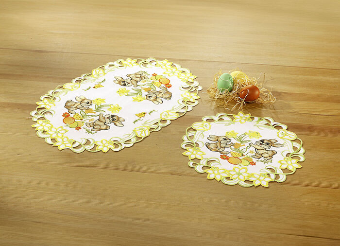 Bords- och rumsdekoration med kaninmotiv MOUSSERANDE VAD