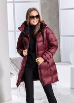 Kort dunkappa med fast huva 