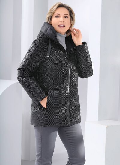 Funktionell jacka med fast huva 