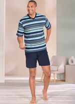 Shorty med V-ringning och sidfickor 