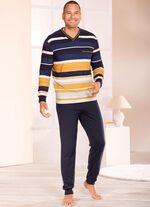 Pyjamas med V-ringning och muddar i kanterna 