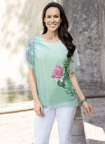 Tunika med blommigt tryck 