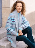 Kraftig stickad kofta 