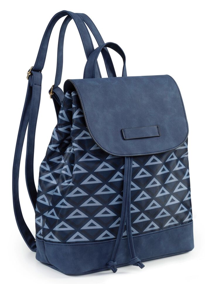 Ryggs&auml;ck med effektivt m&ouml;nstrad textil M&Ouml;RKBL&Aring;