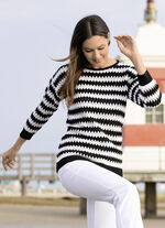 Pullover med sicksackdesign 