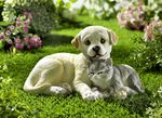 Polyresin hund och katt, 
