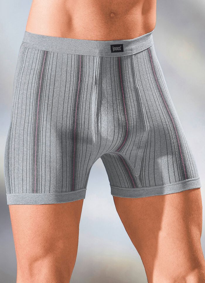 Fyra-pack finribbade byxor med gylf 