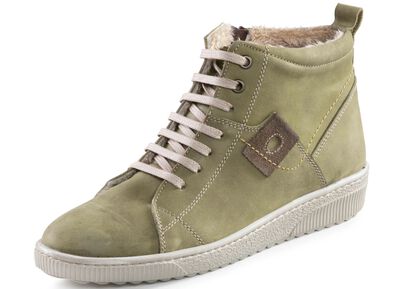 ELENA EDEN skosko med sn&ouml;rning av nubuckl&auml;der, med l&auml;derapplikation 