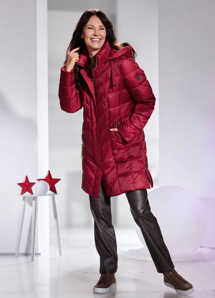 Kort kappa med avtagbar huva 