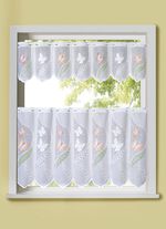 Jacquard kort persienn med fj&auml;rilsdesign 