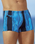 Badbyxor med längre ben och dragkedjeficka 