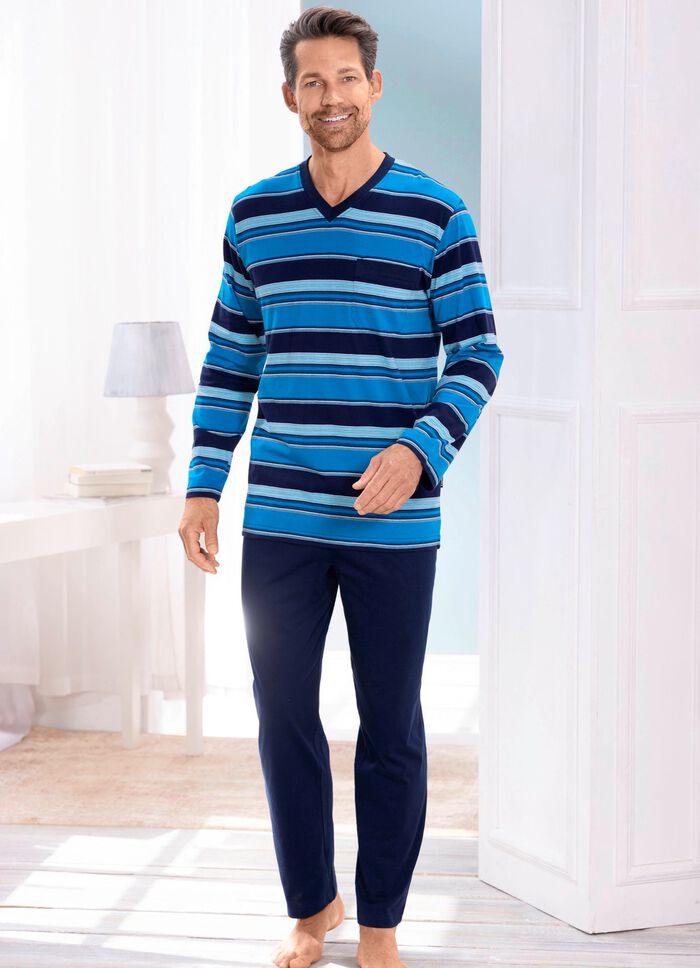 Tv&aring;pack pyjamas med v-ringning och br&ouml;stficka 