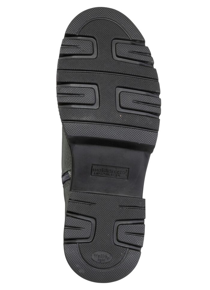 Waldl&auml;ufer, fodrade damst&ouml;vletter, vinterskor, bredd H, med lammskinn ANTIK SILVER