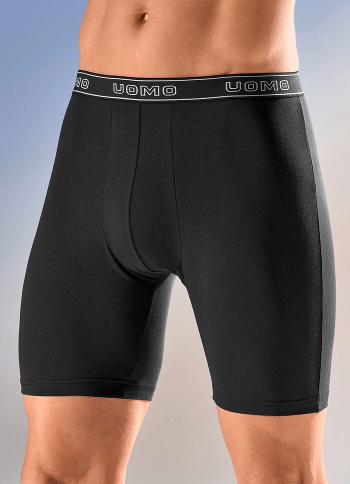 Paket med fyra l&aring;ngbyxor med res&aring;r i midjan 