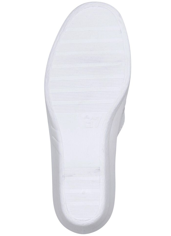 Mulor med dekorativa perforeringar VIT