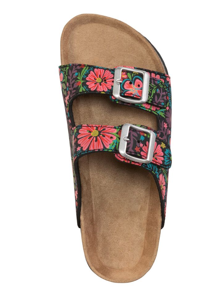 Mules i lekfull tryckt design 