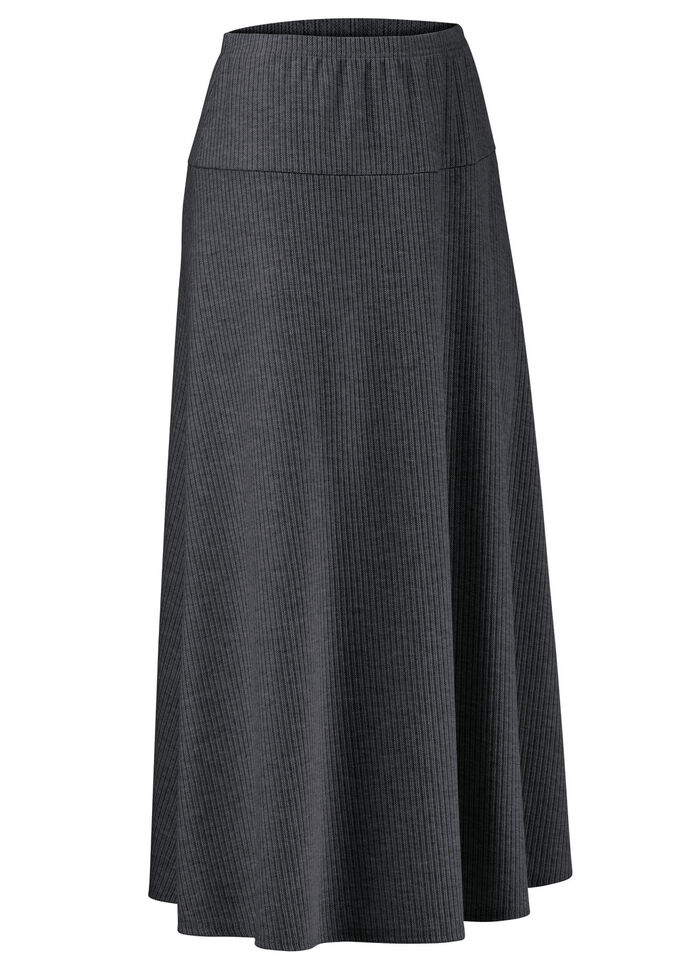 Kjol i bekväm pull-on-modell ANTHRAZIT MELIERT