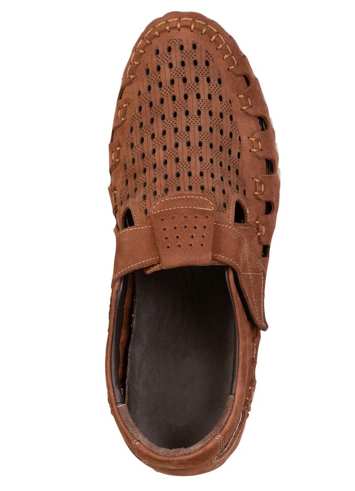 Somriga herrtofflor med uttagbar fotb&auml;dd BRAUN