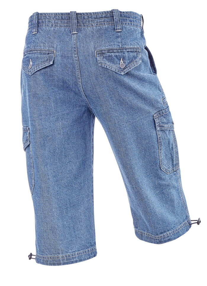 Denim Bermudashorts med cargofickor i 3 färger, 