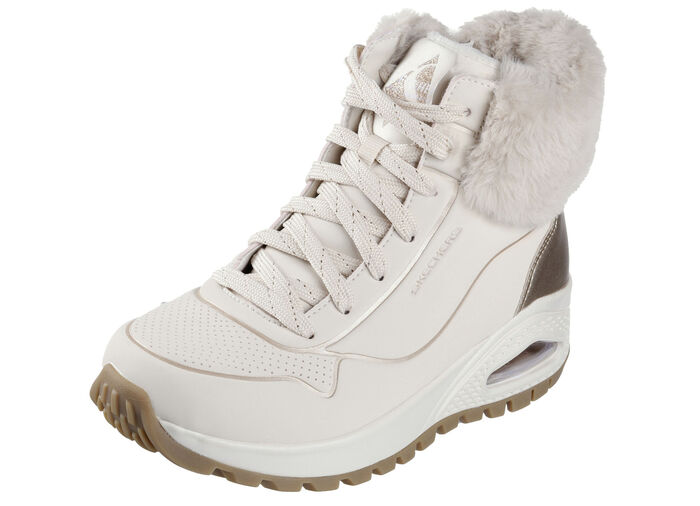 SKECHERS, fodrade damstövlar, vinterskor, med fluffig plyschkrage, 