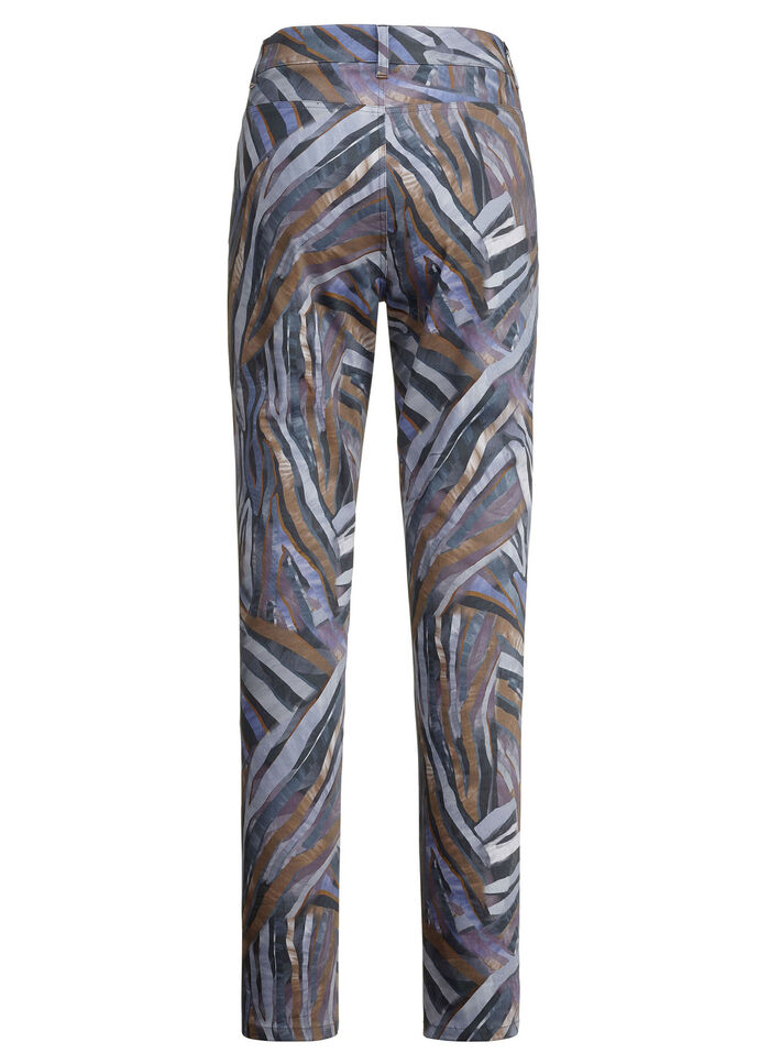 Byxor med resårinfällningar bak DENIM BLÅ CHOKLADAUGPLANT