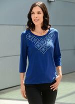 Skjorta med strassdekor framtill 