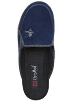 Tv&aring;pack, klassiska herrtofflor, bredd H, med res&aring;rband BL&Aring;+SVART