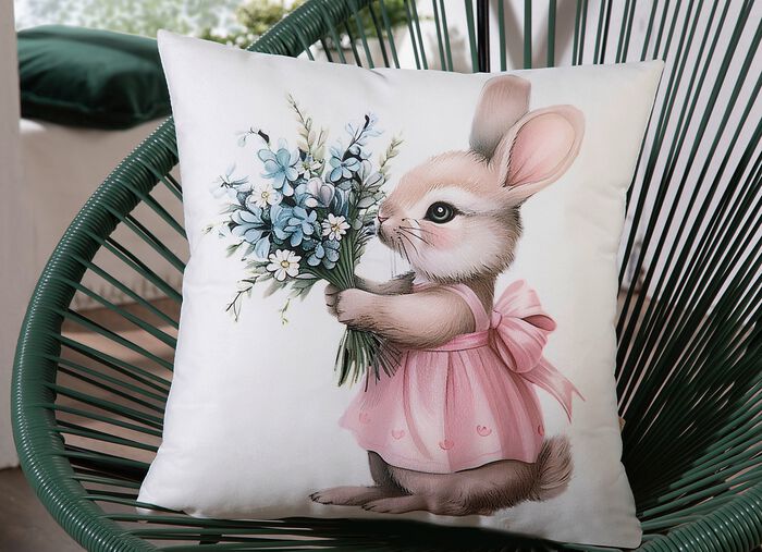 Mjukt kuddfodral i sammetslook 