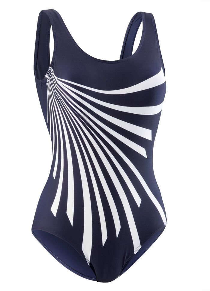 Pacific Fashion baddr&auml;kt med placerad tryckdesign och halv corsage 