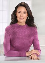 Tr&ouml;ja av ny ull (merinoull, extra fin) MAUVE