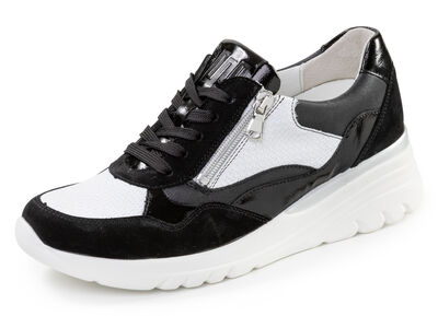 Waldläufer, bekväma damskor med snörning, bredd H, med uttagbar fotbädd 