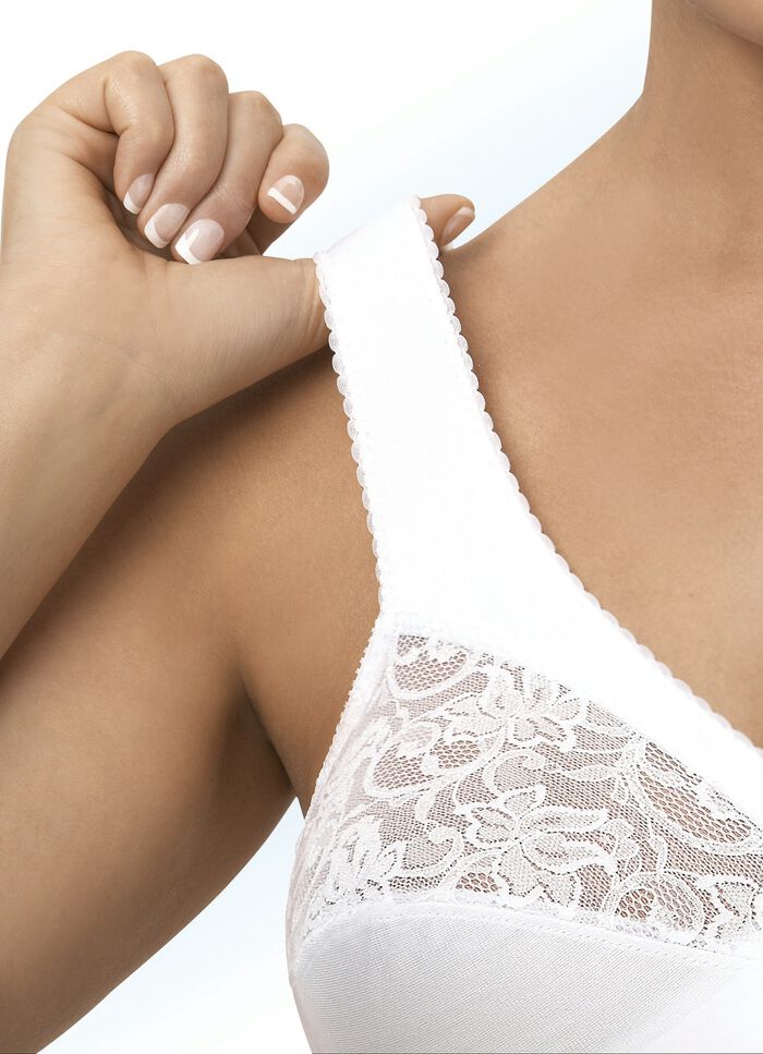 St&ouml;d-bh fr&aring;n Glamorise med spets VIT