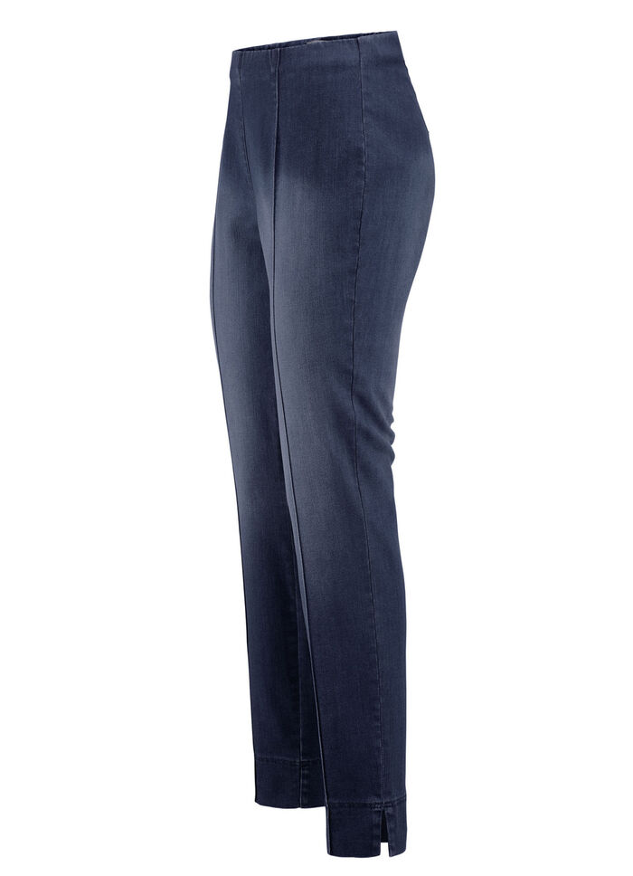 Jeans med sydda kanter DUNKELBLAU