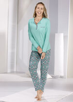 Tv&aring;pack pyjamasar, korta och l&aring;nga &auml;rmar med knappsl&aring; 