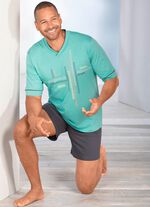 Shorty med placerat tryck och V-ringad 