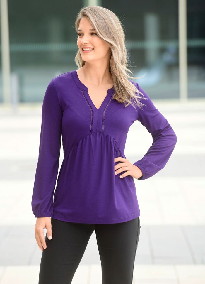 Skjorta med broderie anglaise 