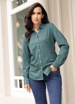 Skjortblus med minimalistisk design 