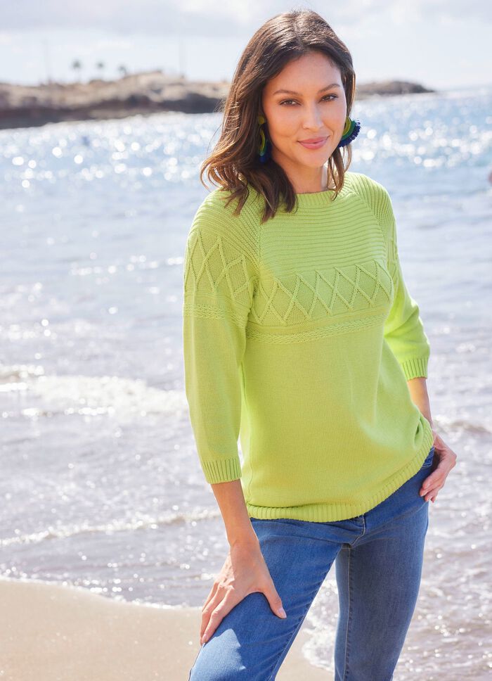 Tr&ouml;ja i strukturerat m&ouml;nstermix 