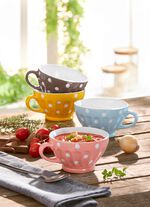 gourmetkoppar set om 4 gjorda av stengods 