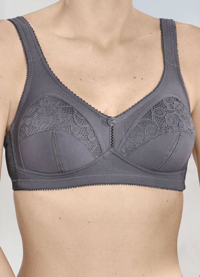 Tvåpack bh med spetsinlägg 1X GRAFIT, 1X PUDER