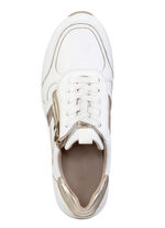 ELENA EDEN, snygga damsneakers, vidd H, med uttagbar fotbädd VITGULD