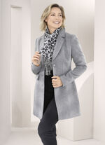 Jacka med slagkrage LJUSGRÅ