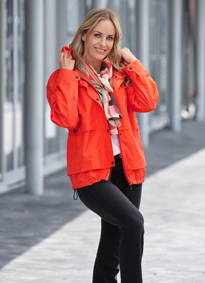 Funktionsjacka med fast huva 