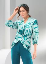 Skjorttunika med briljant f&auml;rgtryck 