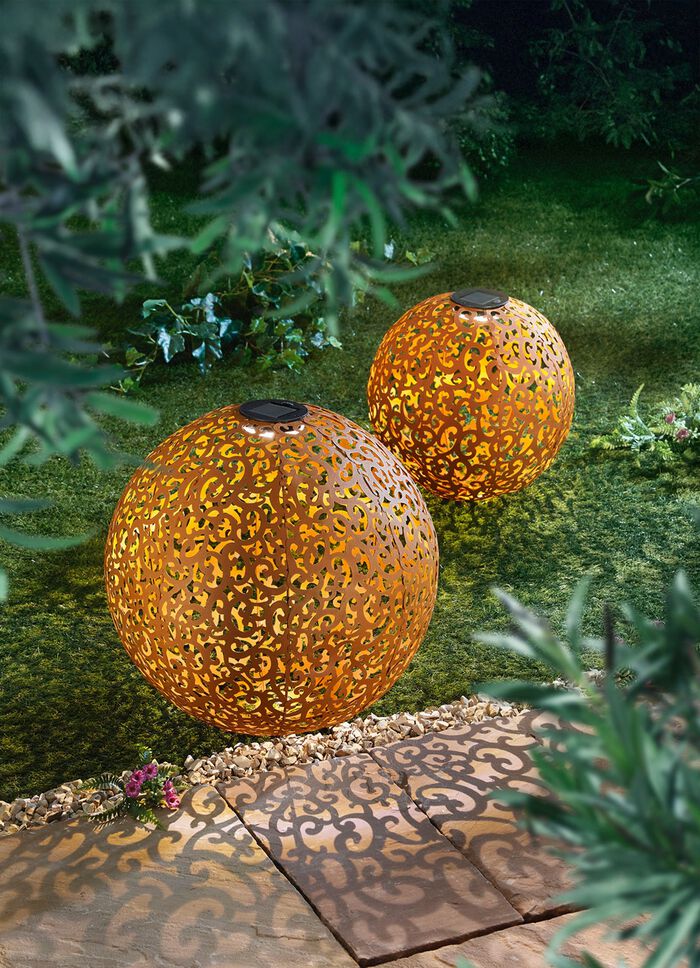 Solskiva av rostf&auml;rgat metall 