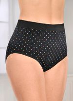 Paket med fem formade trosor med f&ouml;rst&auml;rkt magomr&aring;de 